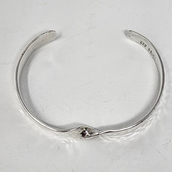 Sterling Silver Antique Vintage Twist Bangle Bracelet - Picture 4 of 7